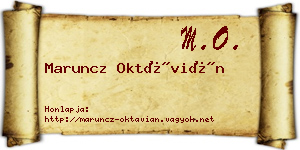 Maruncz Oktávián névjegykártya